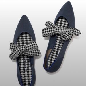 Rothy’s Ink Gingham Flats Mary Jane Navy Black Houndstooth RETIRED Size 7